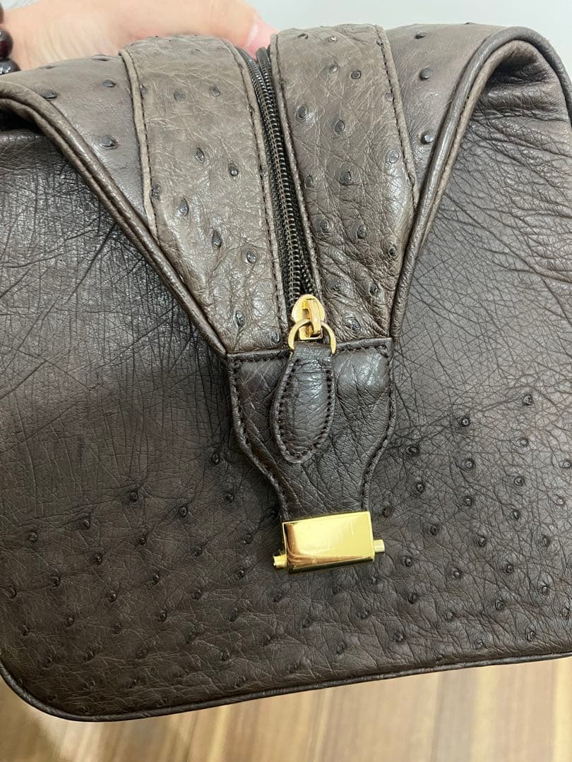 美品！オーストリッチ　ボストンバック　定価29万