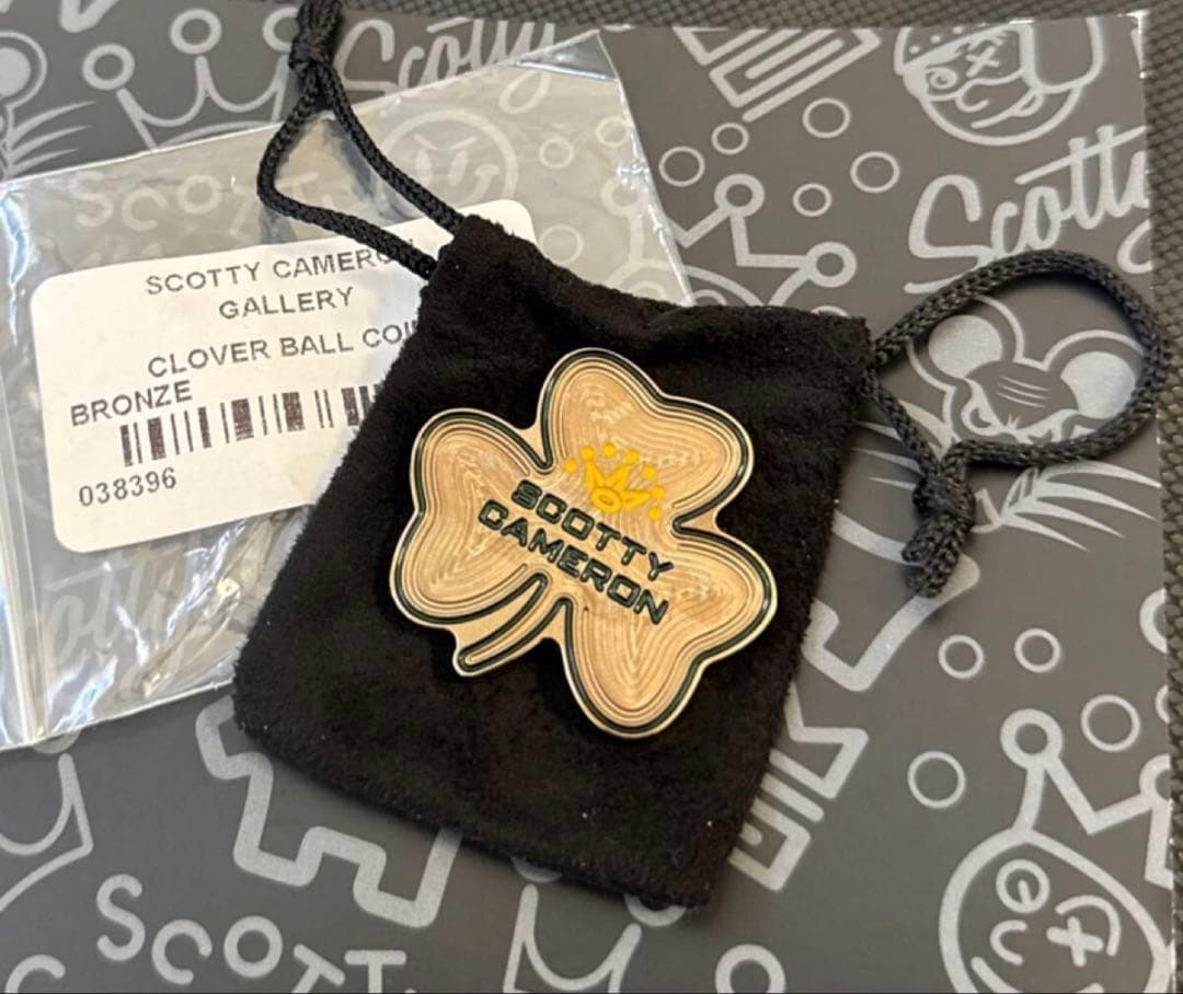 Scotty Cameron★ラッキークローバーメタル製ボールマーカーブロンズ色