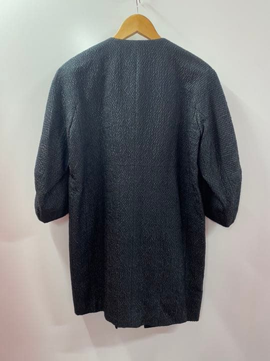 Drawer シルク混 七分袖ノーカラーコート