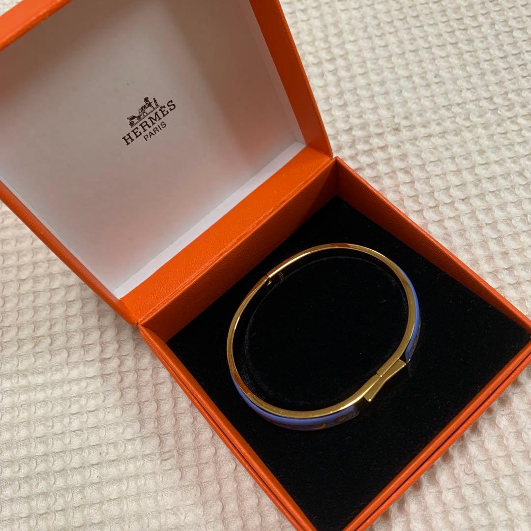 ＊R さま＊専用　HERMES エマイユ　バングル　七宝焼　ブルー　月　星