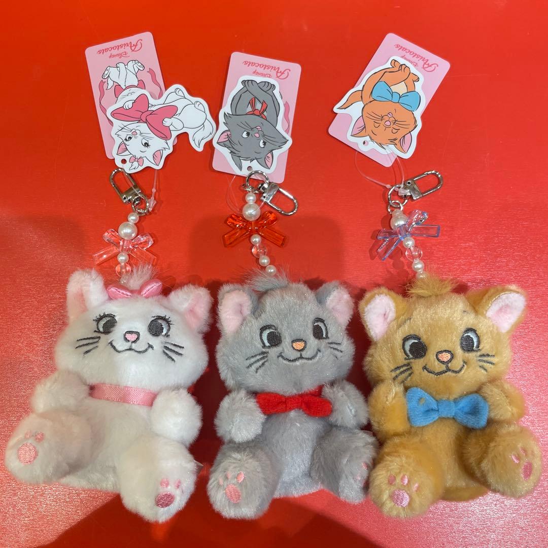 【韓国限定】 ディズニー コラボ　マリーちゃん　ぬいぐるみ　キーホルダー