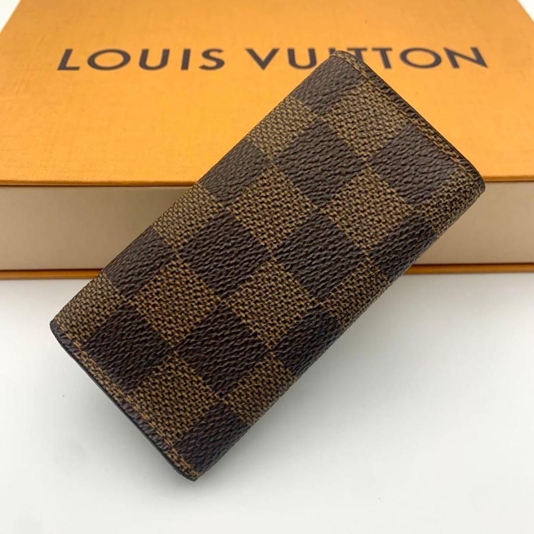 鑑定済み ルイヴィトン ミュルティクレ4 キーケース キーホルダー ダミエエベヌ