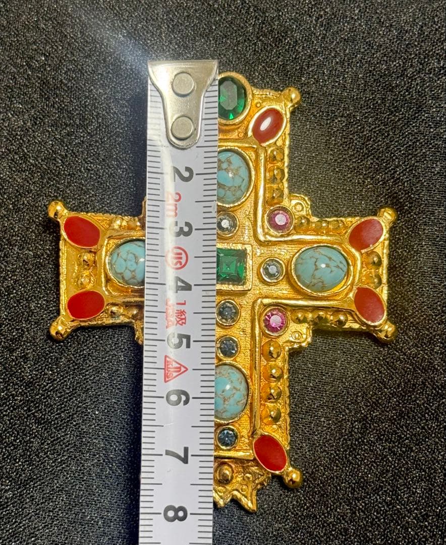 レア 豪華 大型ストーン ブローチ&ネックレストップ可♪ クリスチャン　ラクロワ