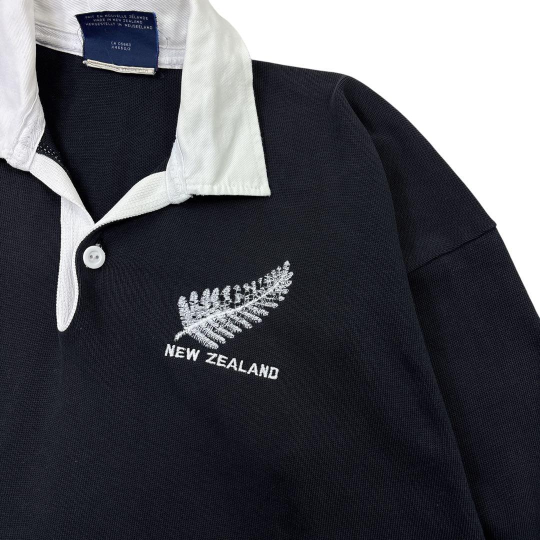 Canterbury ラガーシャツ ロゴ刺繍 黒