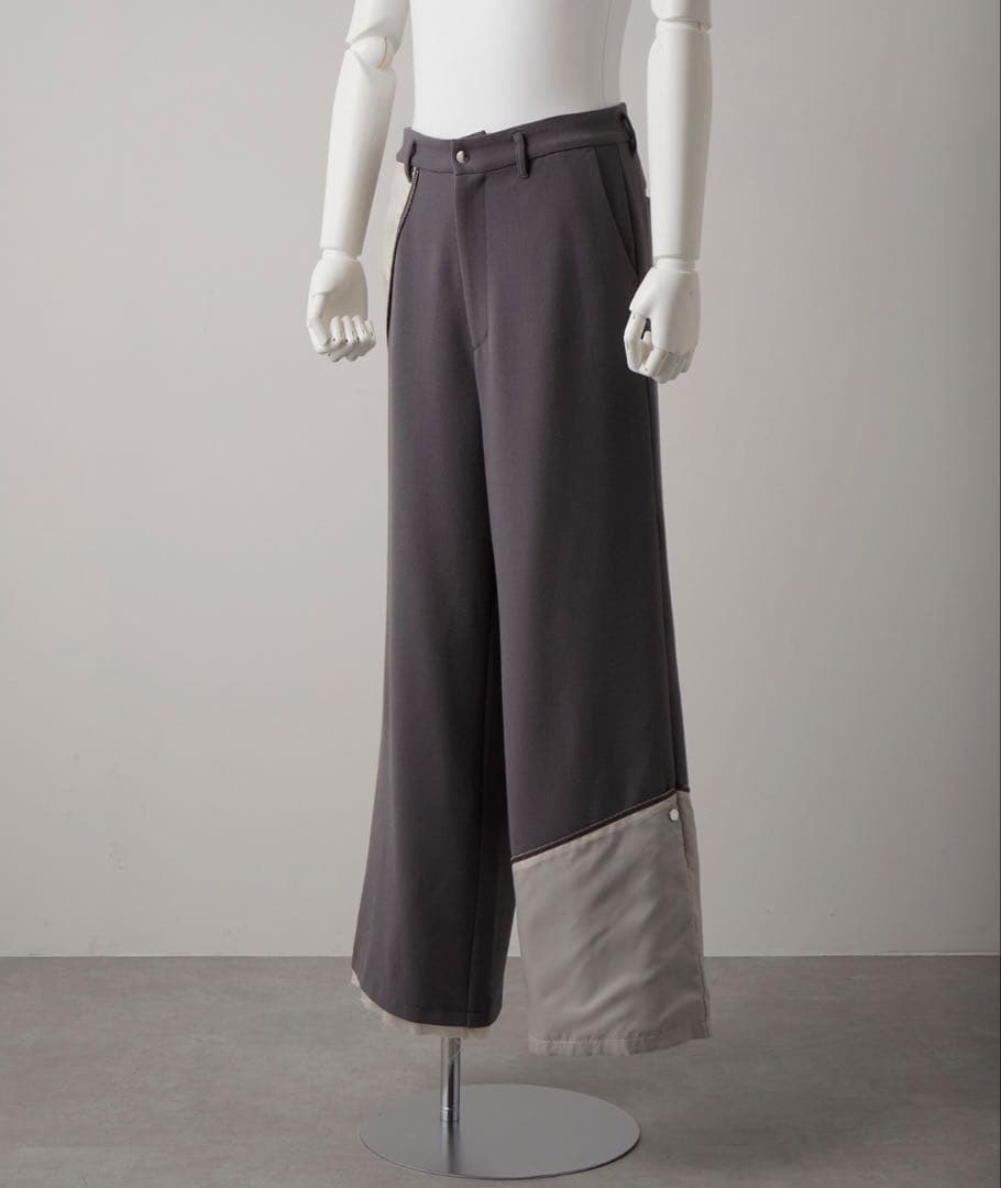 【GRANCY】グランシー　リバースレイヤードスラックス（グレーMサイズ）