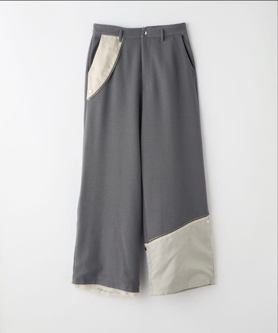 【GRANCY】グランシー　リバースレイヤードスラックス（グレーMサイズ）