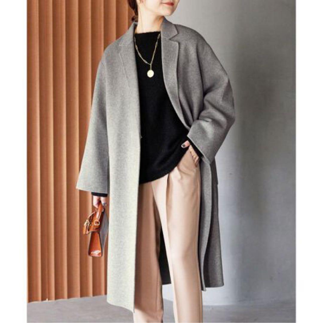 美品 スローブイエナ ☆ HAMILTONダブルフェイスロングチェスターコート