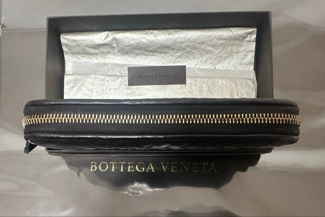 【付属品付】ボッテガヴェネタ ラウンドファスナー/ラム/黒/3️⃣✨✨✨