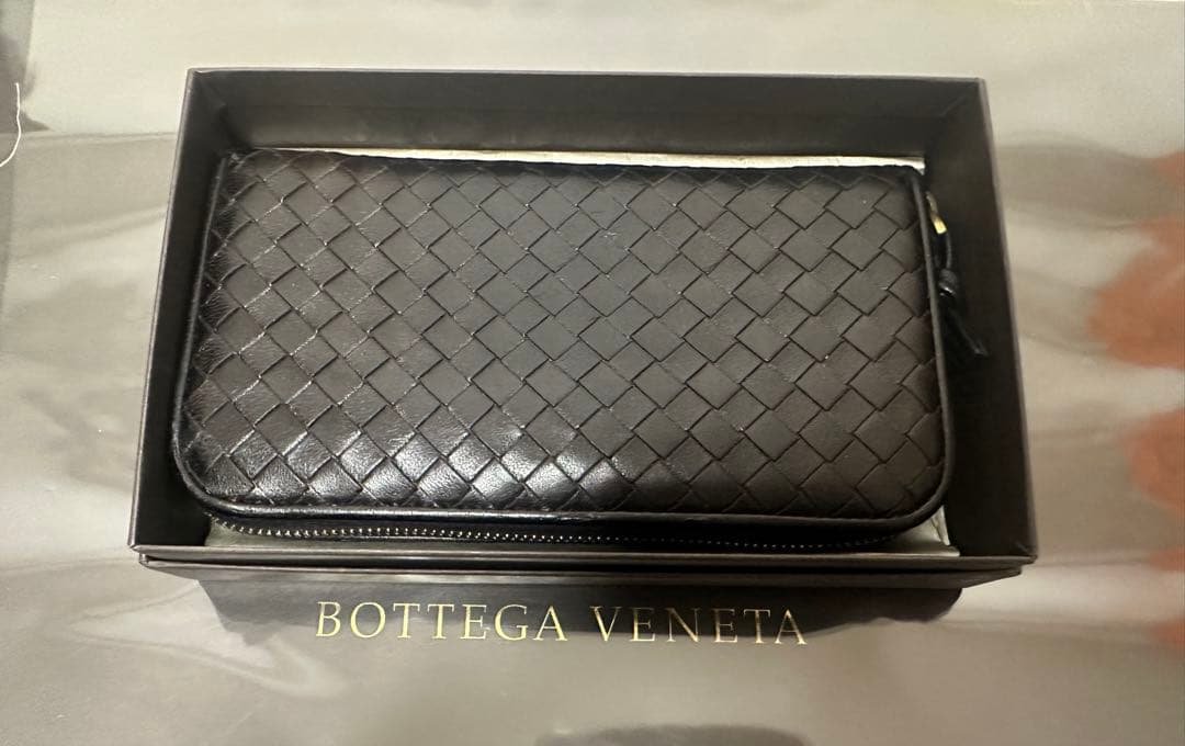 【付属品付】ボッテガヴェネタ ラウンドファスナー/ラム/黒/3️⃣✨✨✨