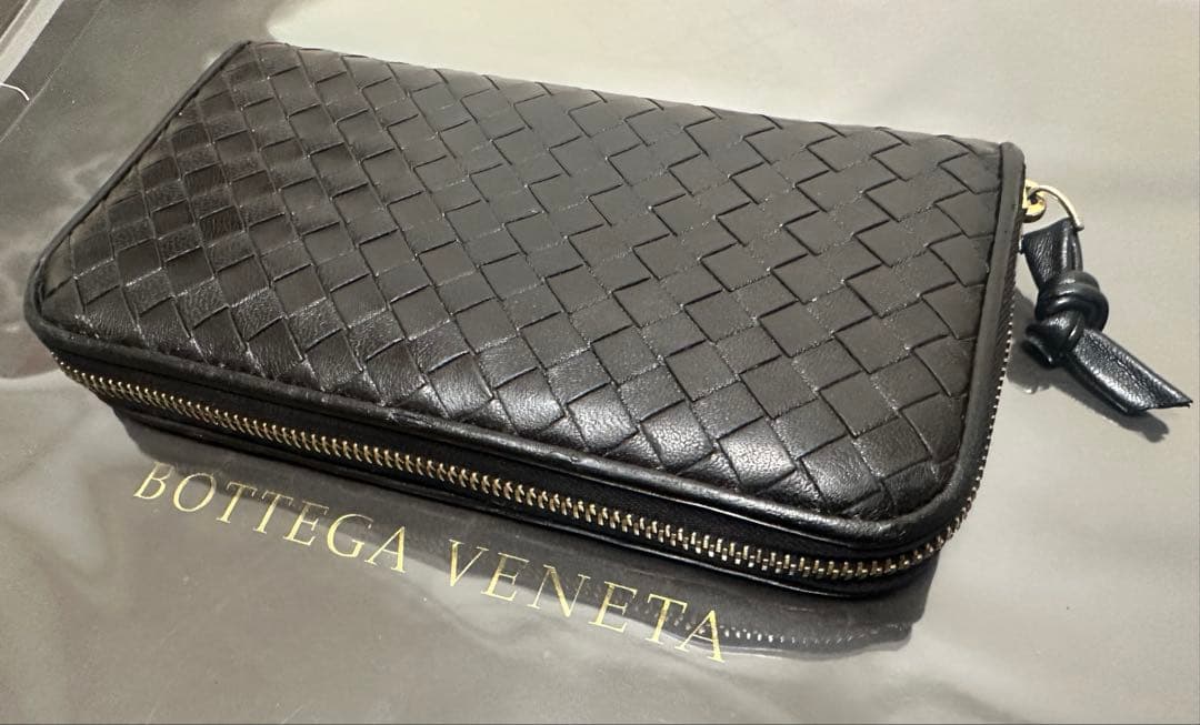 【付属品付】ボッテガヴェネタ ラウンドファスナー/ラム/黒/3️⃣✨✨✨