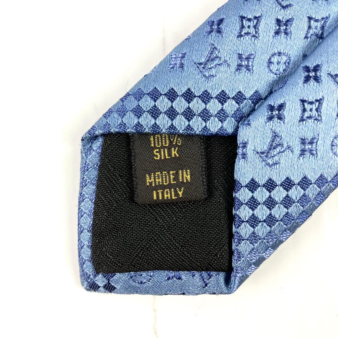 ルイヴィトン　ネクタイ　モノグラム　ダミエ　ストライプ　ソリッド　ブルー