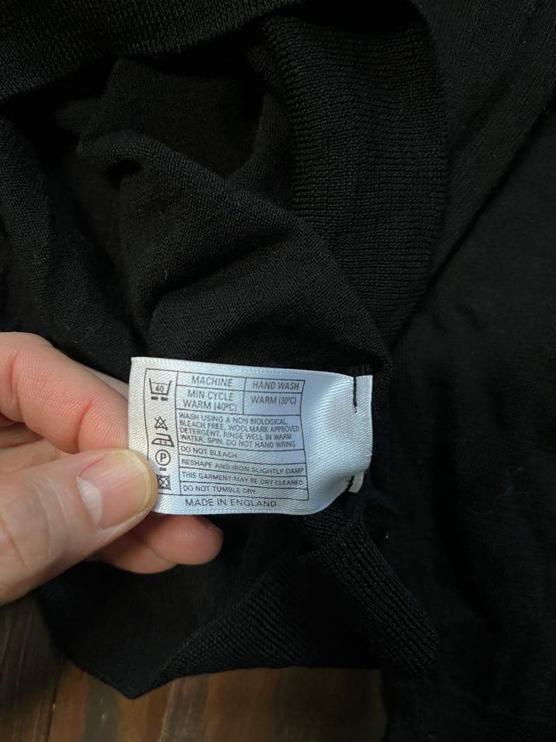 旧タグ JOHN SMEDLEY ウール ポロシャツ 長袖