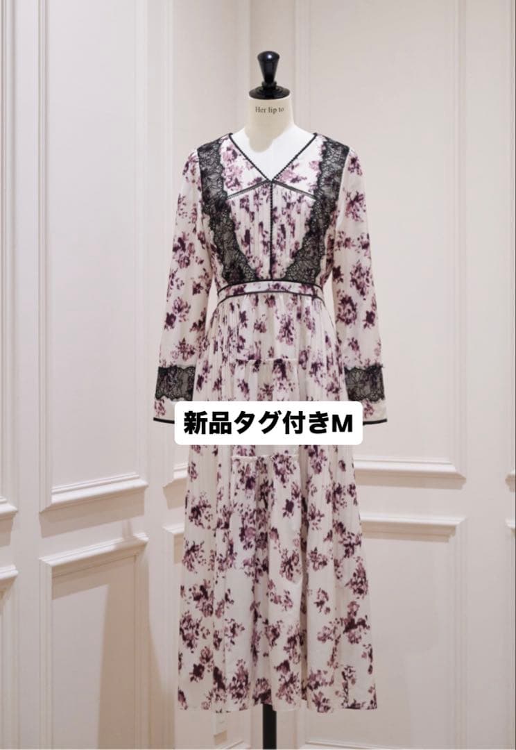 【しあわせ】Grasse Floral Pleated Dress