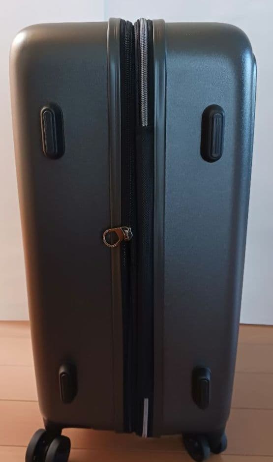 匿名 1回使用 FILA 拡張 キャリーケース 濃グレー 4輪 47(52)L