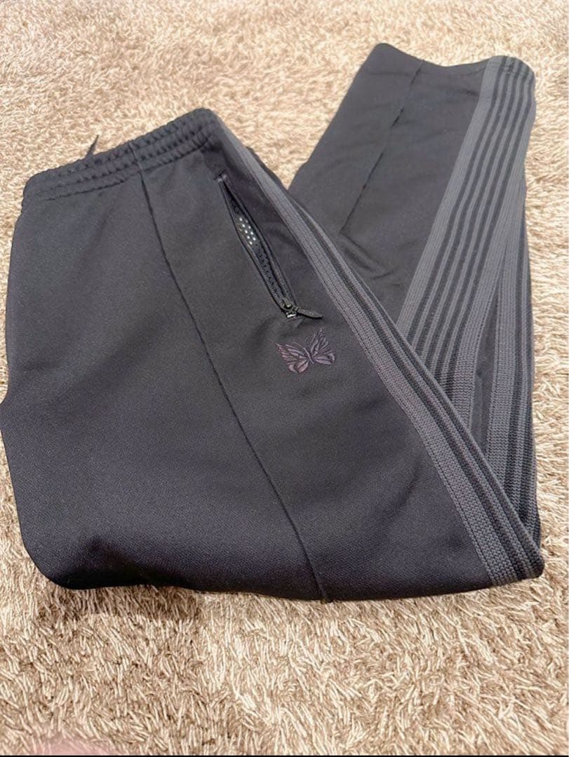 別注　レア　needles トラックパンツ　ナロー　ブラック　グレー