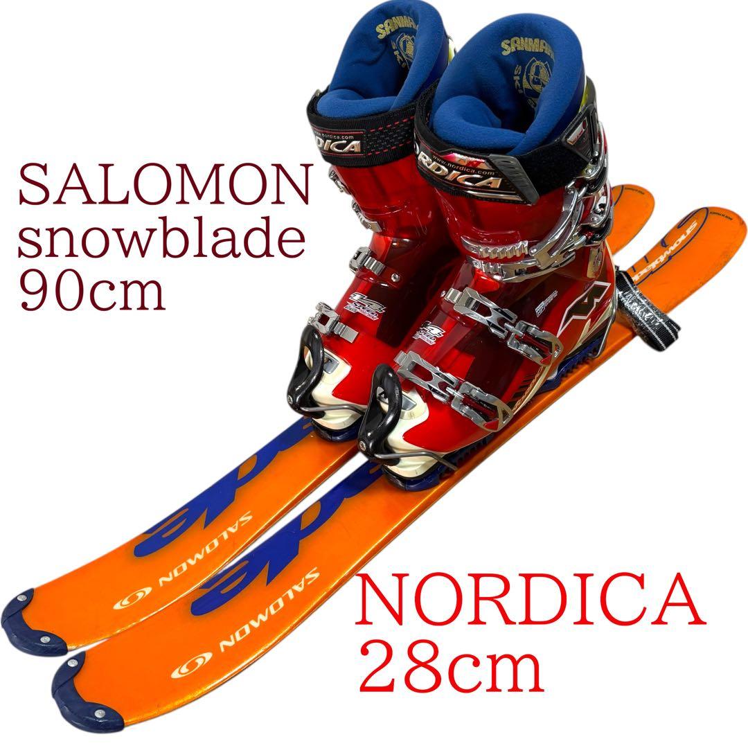 メンズ　ショートスキーセット　SALOMON 28cm NORDICAブーツ付