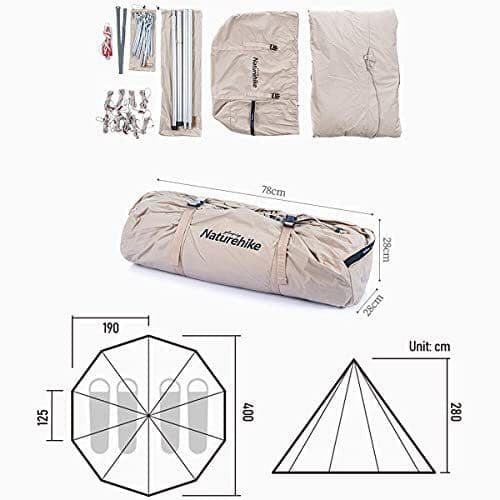 nature hikeワンポールテント綿布テントコットン仕様 防水綿のキャンバス