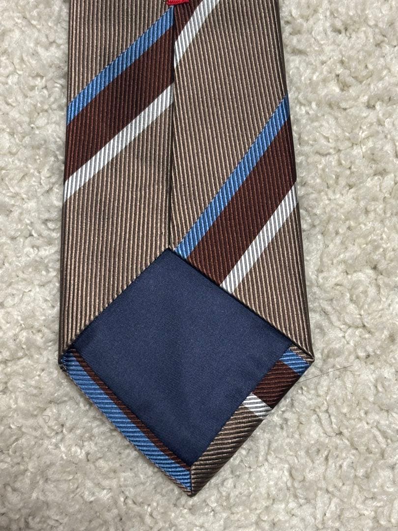 ビームス別注　FRANCO BASSIフランコバッシ シルクストライプ ネクタイ