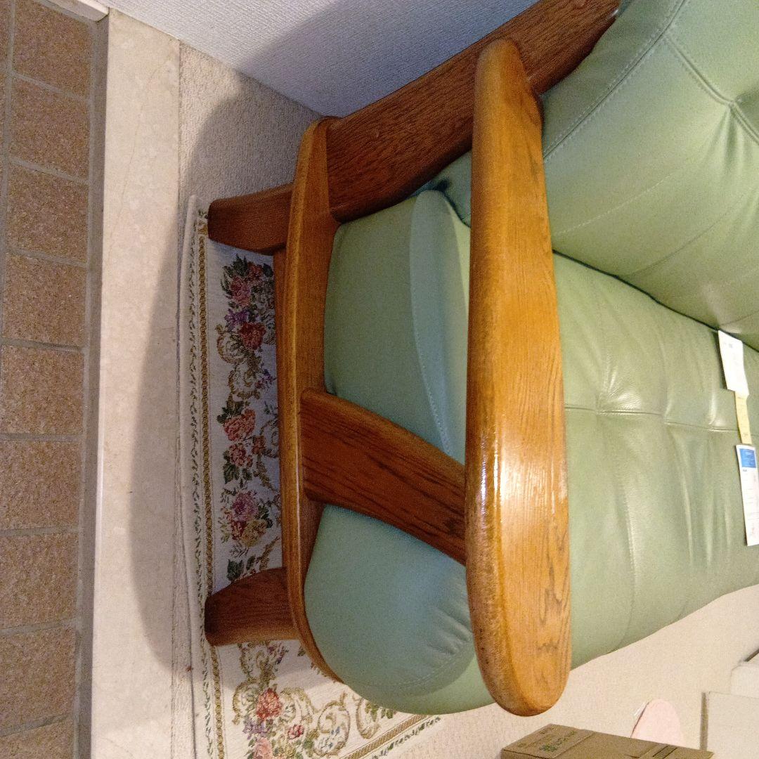 浜本工芸　HAMOTO ３人掛け（天然木）・牛本革 ソファ