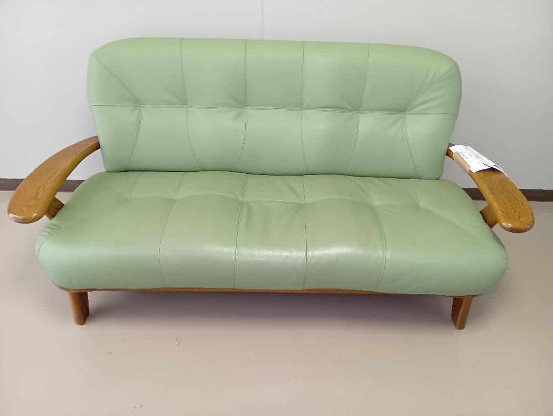 浜本工芸　HAMOTO ３人掛け（天然木）・牛本革 ソファ