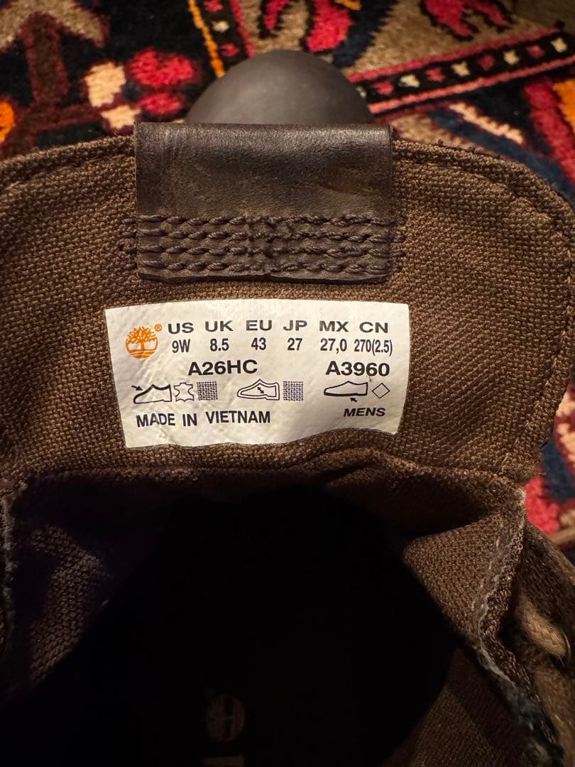 【状態良好】Timberland A3960 防水レザーブーツ 27cm