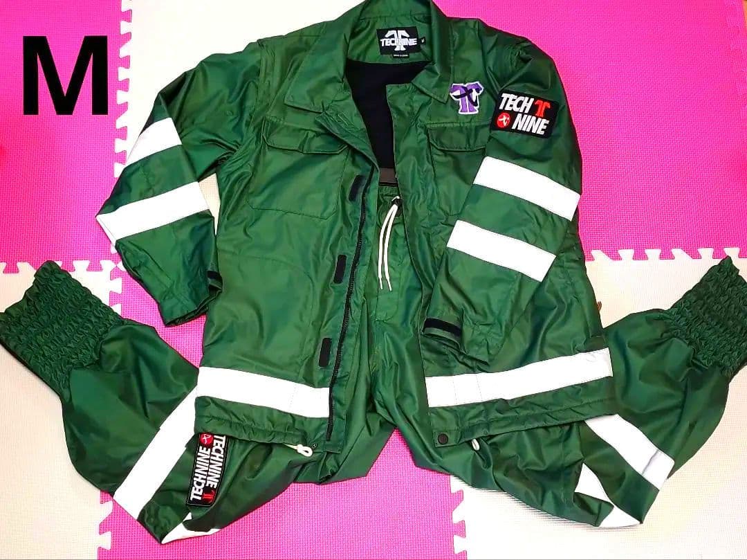 TECHNINE 緑 スキーウェア ジャケットパンツセット