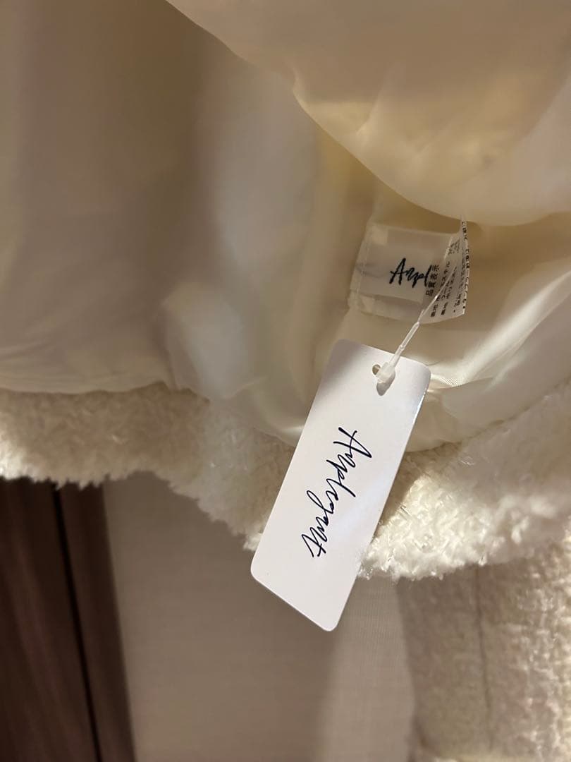 Anplegant アンプレガント　エフォートレスツイードJK ジャケット　白