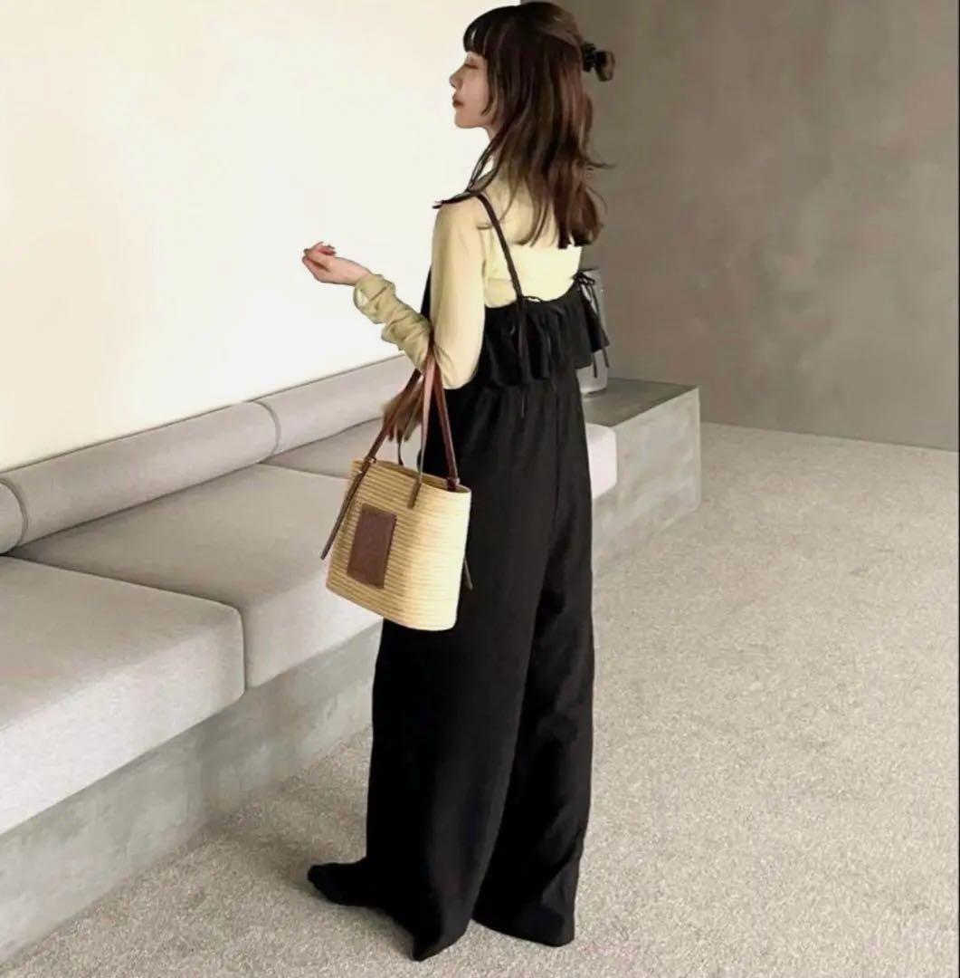 hinari 総レースキャミロンパース　ブラック