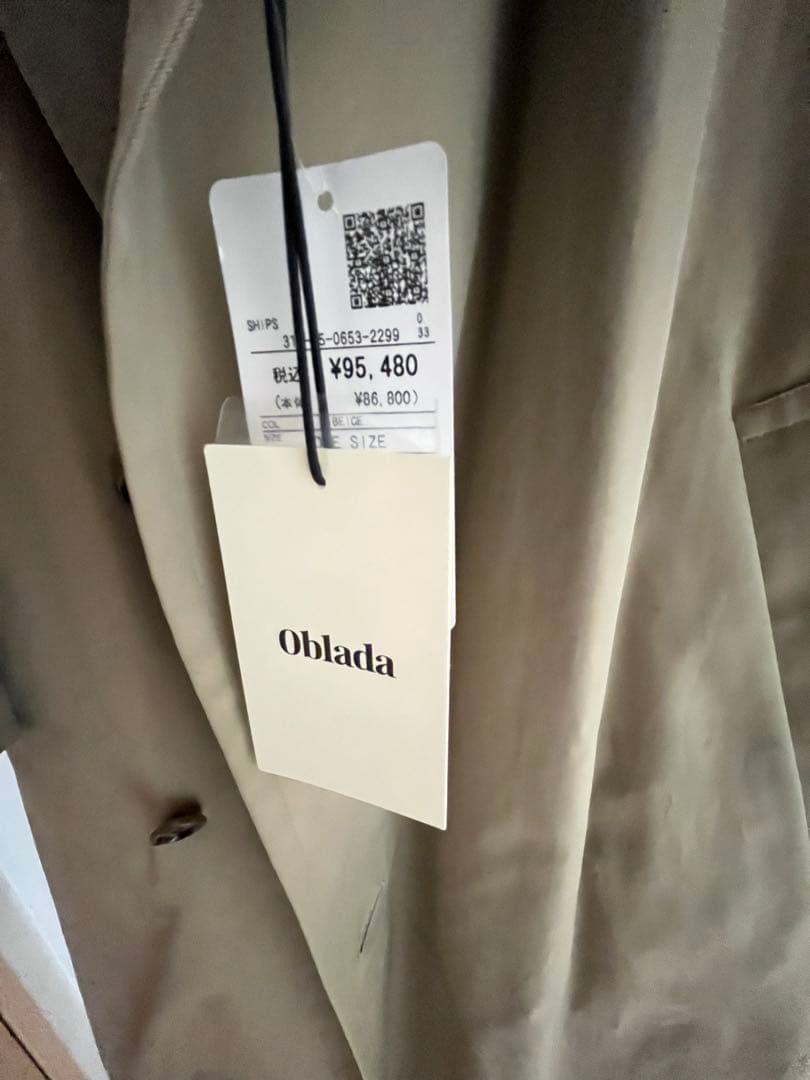 完売品！Oblada オブラダトレンチコートSHINZONE
