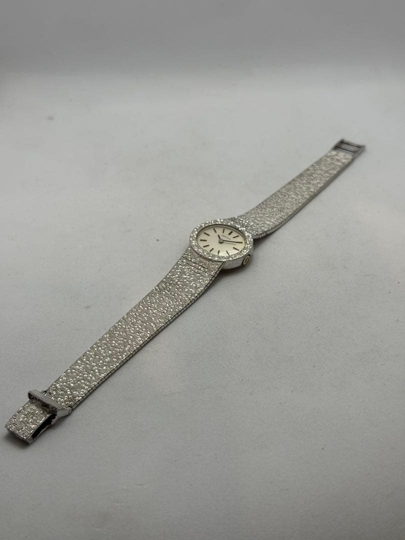 ⭐️スイス、サーチナシルバー一体ブレス　0.925刻印手巻き⭐️オーバーホール済み⭐️