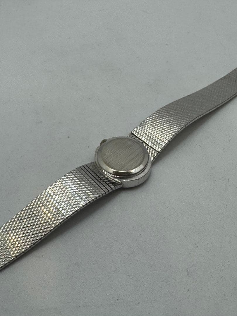 ⭐️スイス、サーチナシルバー一体ブレス　0.925刻印手巻き⭐️オーバーホール済み⭐️