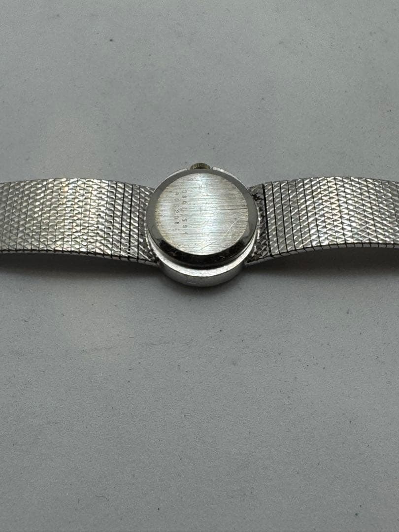 ⭐️スイス、サーチナシルバー一体ブレス　0.925刻印手巻き⭐️オーバーホール済み⭐️