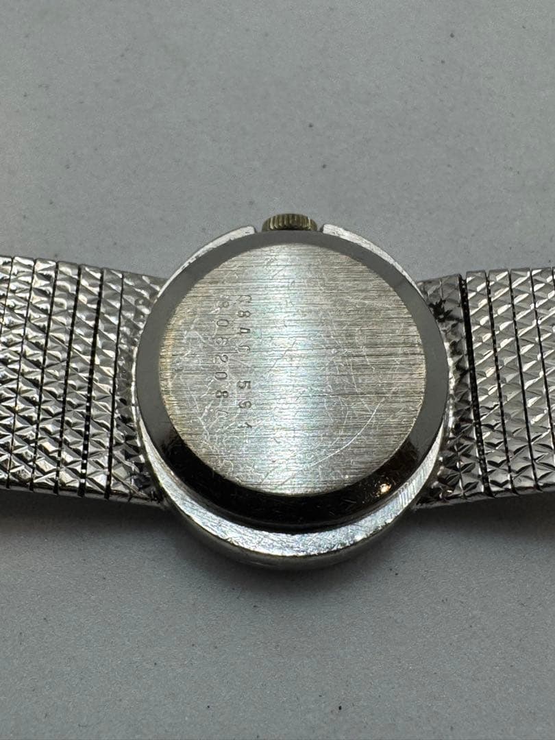 ⭐️スイス、サーチナシルバー一体ブレス　0.925刻印手巻き⭐️オーバーホール済み⭐️