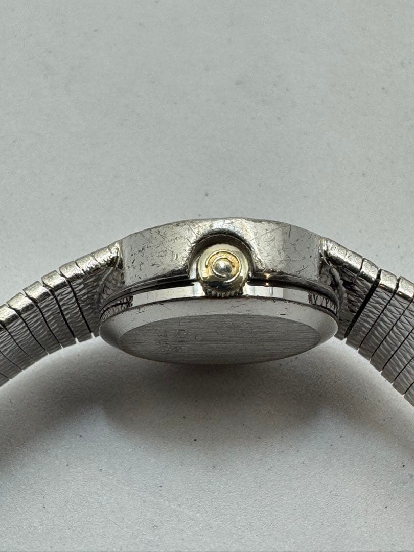 ⭐️スイス、サーチナシルバー一体ブレス　0.925刻印手巻き⭐️オーバーホール済み⭐️