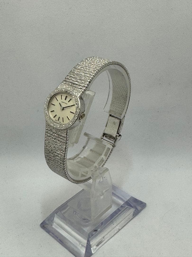 ⭐️スイス、サーチナシルバー一体ブレス　0.925刻印手巻き⭐️オーバーホール済み⭐️