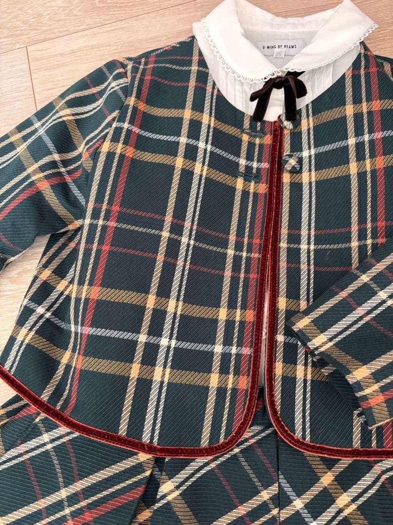 チェック柄ジャケット＆スカートセット