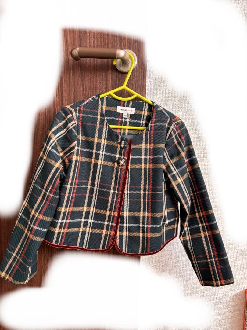 チェック柄ジャケット＆スカートセット