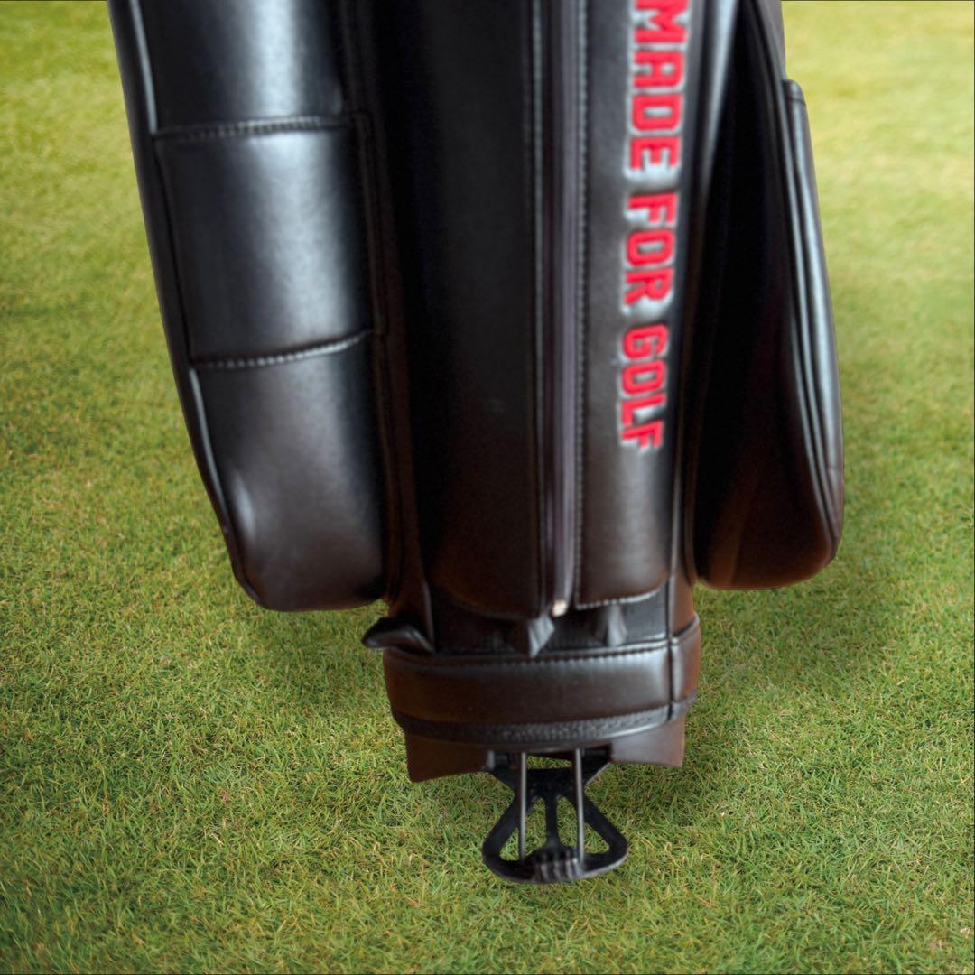 パーリーゲイツ　キャディバッグ　ショルダー式　スタンド式　軽量　黒　赤　レア