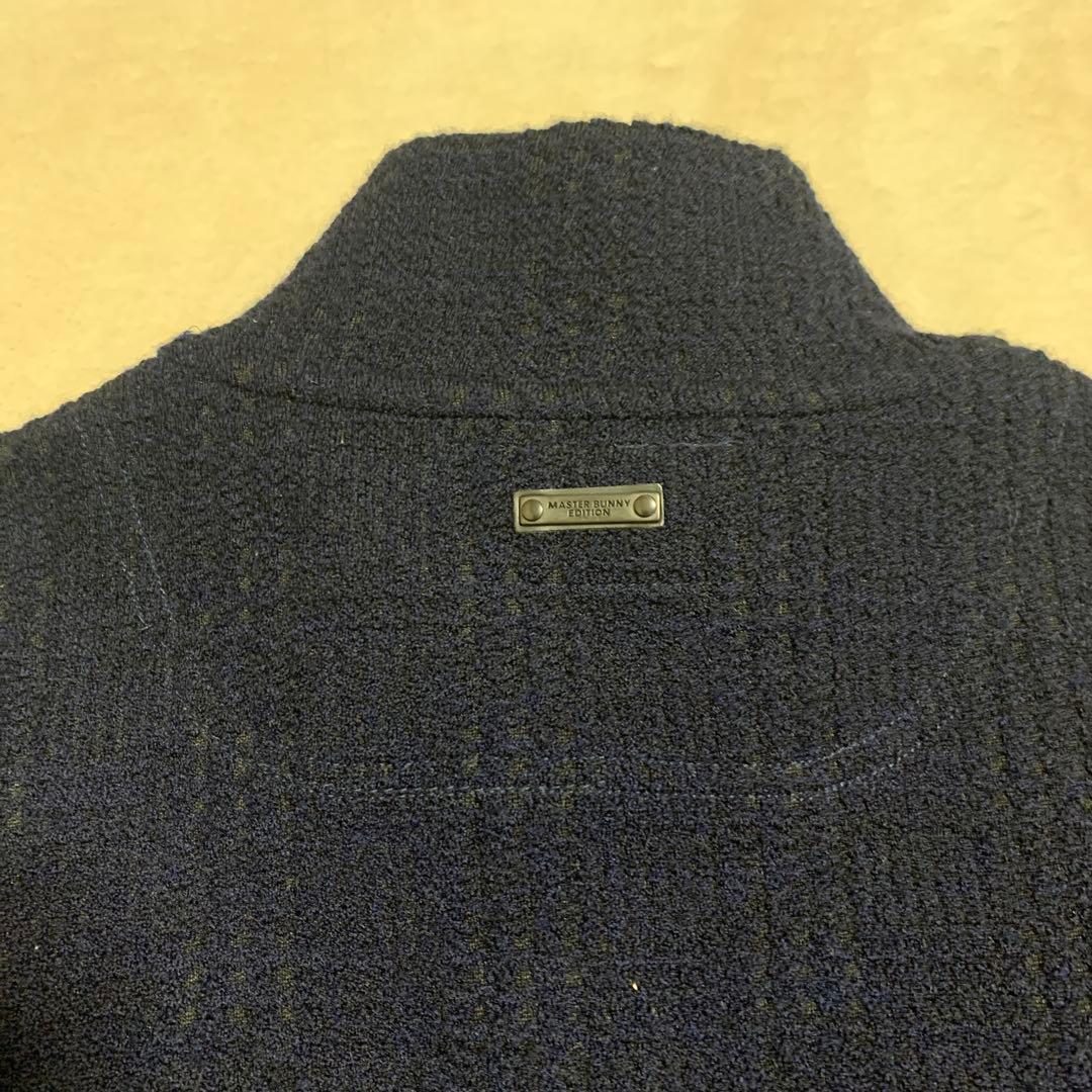 美品、マスターバニー、サイズ６　ネイビーニットブルゾン／ジャケット