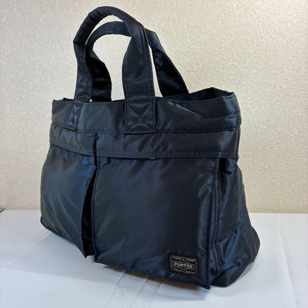 [未使用級] PORTER　タンカー　トートバッグ　アイアンブルー