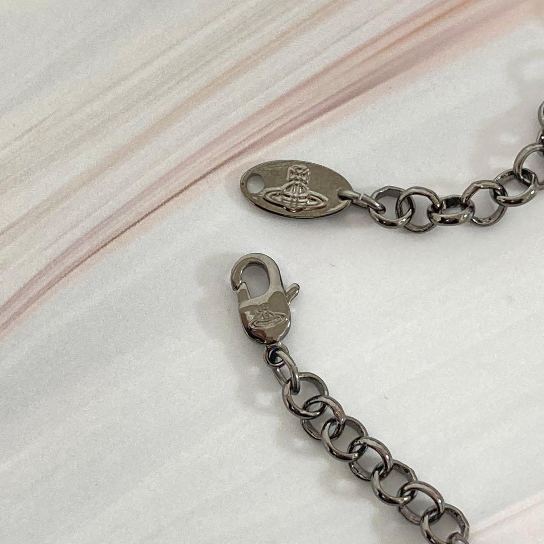 Vivienne Westwood｜スモールオーブネックレス　ガンメタ×レッド