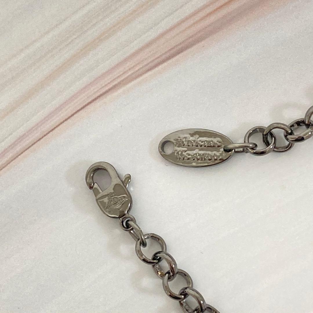 Vivienne Westwood｜スモールオーブネックレス　ガンメタ×レッド