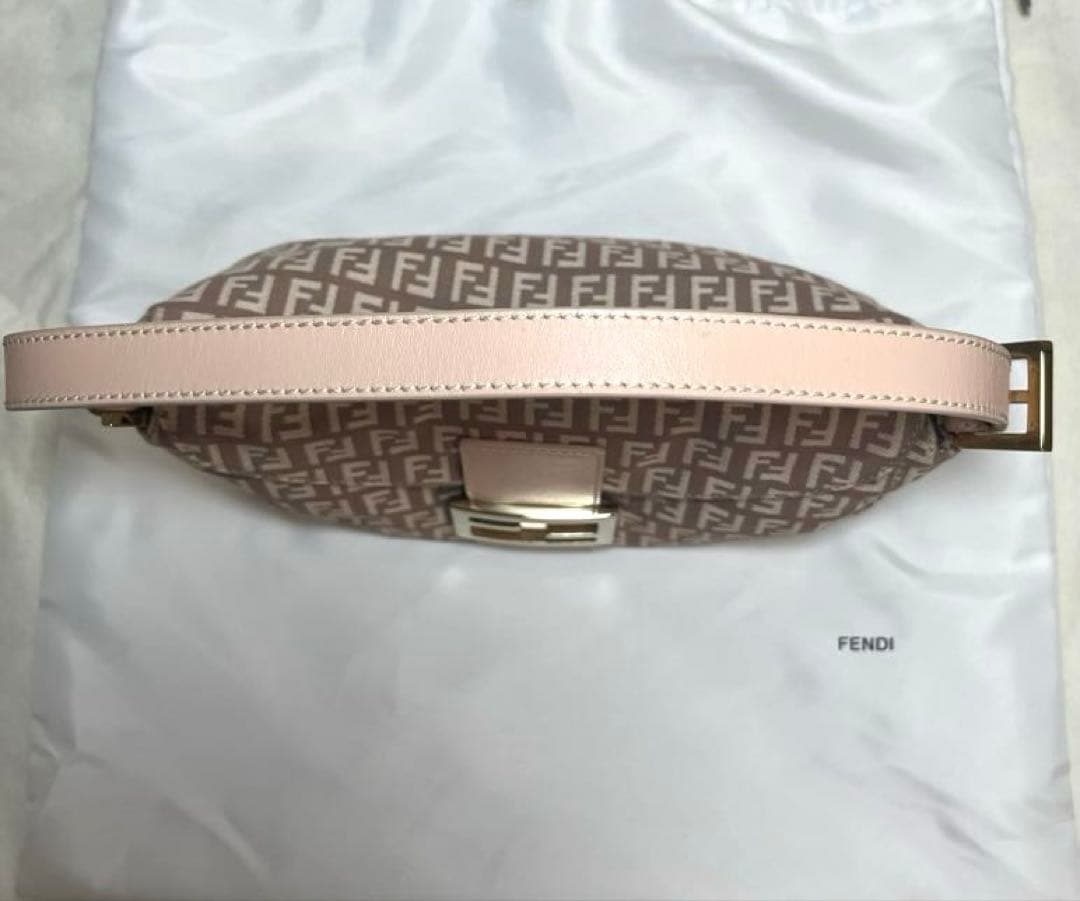 【美品】フェンディ マンマバケット ズッキーノ ピンク バッグ 8BR003