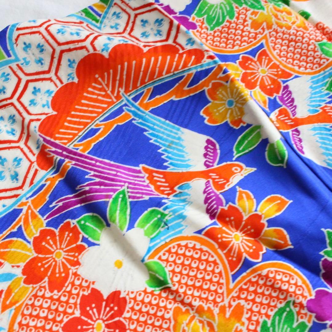 七五三 5歳 7歳 女の子 子供 青 着物 帯 セット