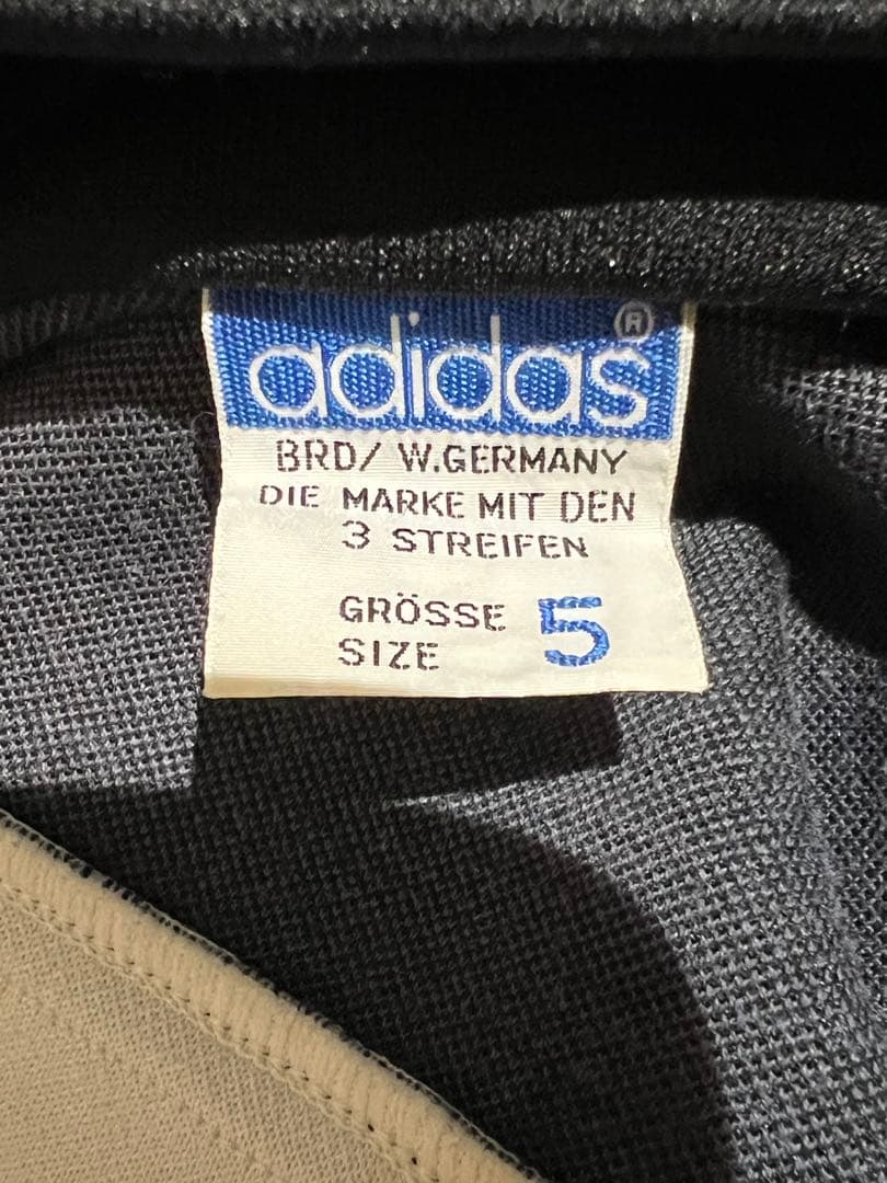 adidas 西ドイツ製　トラックジャケット　サイズ5 モノトーン