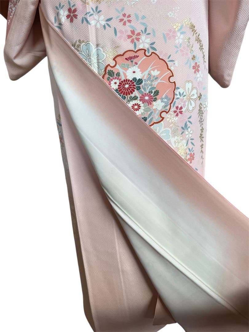 Rin　高級訪問着　金彩友禅　枝垂れ桜　雪輪　ピンク