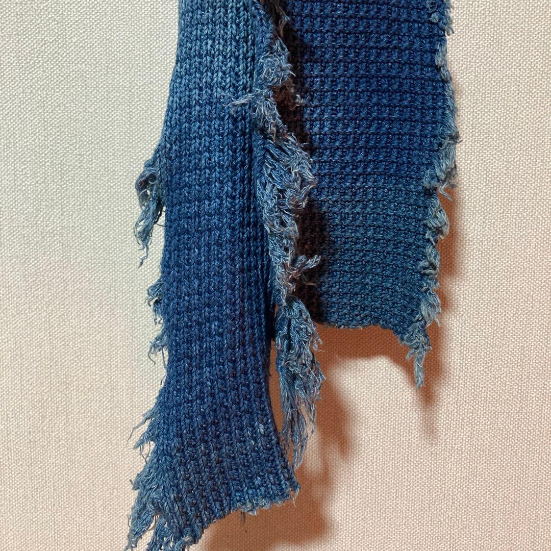 希少 70s usa コットンストール インディゴ ロサンゼルス製 ビンテージ