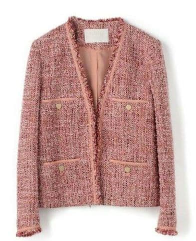 【美品】Ballsy スラリットヤーンツイード Vカラージャケット