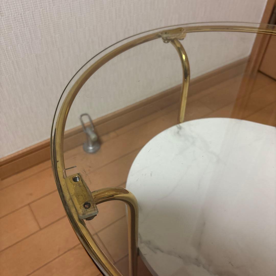 Francfranc レガート コーヒーテーブル ・ゴールド×マーブル