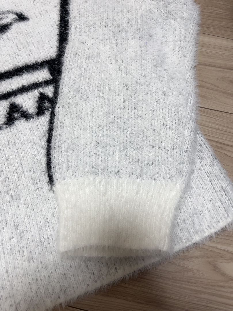 ERAR オーバーサイズショート丈ハートロゴゲームニットポロシャツ